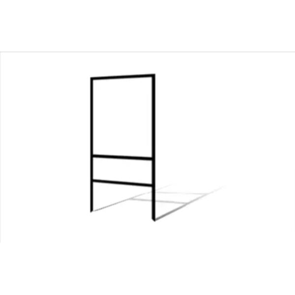 24"h x 18"w Metal Frame 1 rider (Black) Thumbnail